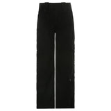 Street Hot Girls 2024 Summer Low-Waisted Double-Row Fashion Artificial Multi-Pocket Denim Casual Pants