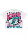 Znbbw New Gothic Funny Street Trend Hip-Hop Printed High Street Casual Men's And Women's Short-Sleeved Round-Necked T-Shirts
