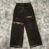 Znbbw Wide-Legged Jeans Jnco Street Hip-Hop Personality Y2K Straight Casual Pants