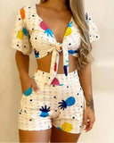 Znbbw New Independent Station Fashion Style Sexy Fashion Printing 2-Piece Set