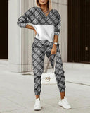 Znbbw 2024 Autumn New Fashion Printing 2-Piece Suit Girl