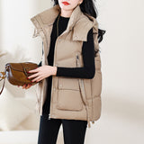 Cotton Vest Female 2024 Autumn And Winter New Korean Version Loose Vest Wearing Vest Collar Horse Clip Thick Jacket