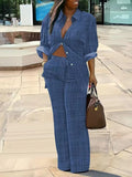 Znbbw New Women's Fashion And Leisure Printed Long-Sleeved Trousers Suit