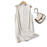 Znbbw Spring Style Casual Minimalist Elegant Sleeveless Dress