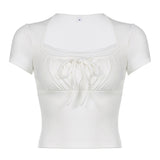 2024 Summer New Fashion Ins Pure Gentle Wind Strap Pleated Lace Fake Two Blouses
