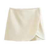 Znbbw New Solid Color Fashion Style Short Style Four-Sided Bouncy Skirt Pants