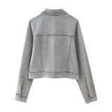 Znbbw New Artificial Pearl Denim Jacket 5862065 Miniskirt 5862066