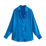 Znbbw Spring Style New Spring Satin Texture Classic Shirt 7969046