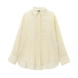 Znbbw New Loose Striped Casual Shirt 0881072