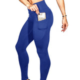 Znbbw Yoga Pants Solid Color Body-Building Exercise Running Fitness Training Tights Leggings For Women
