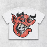 Znbbw T-Shirt Men's Hip Hop Animation Exaggerated Printed T-Shirt Super Big Goth Harajuku Street Clothing Casual Top
