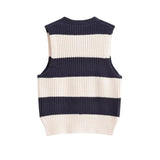 Znbbw New Striped Fashion Jumper Knitted Vest 6771102