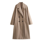 Znbbw New Soft Double-Breasted Loose Coat Coat 3046269