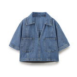 Znbbw Denim Shirt 6164070 Double Cardigan Skirt 6164068 Suit