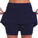 Znbbw Solid Color Medium Waist Skirt, Exercise Yoga, Three-Point Shorts, Skirt Trousers.