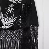 Znbbw New Tassel Embroidery Fashionable Gauze Cage Skirt 3183201