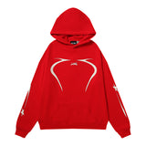 Znbbw Printing Leisure Retro Tide Card Loose Hooded Sweaters For Men And Women