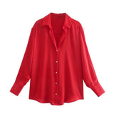 Znbbw Spring Style New Spring Satin Texture Classic Shirt 7969046