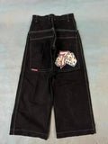 Znbbw Year's Popular Style JNCO Graphics Jeans Y2K Hip-Hop Loose Jeans For Men And Women Harajuku