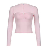 Spring 2024 New Floret Fold Ultra-Short Solid Color Slim And Thin Girl Style Simple Two-Piece Girl Suit