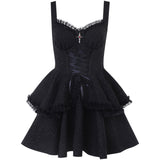 Znbbw Summer 2024 New Style Short Skirt Slim Temperament Pure Black Sling Pure Desire Dress Woman