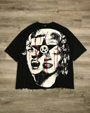 Znbbw Men's T-Shirts Oversized Graphics Gothic Harajuku Short-Sleeved Men's T-Shirts Y2k Top Friends
