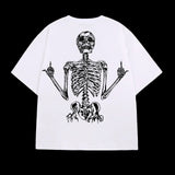 Znbbw Loose Y2k Top Happy Hip Hop Print Short-Sleeved Goth T-Shirt Lovers' Sweatshirt Men's Wear