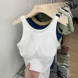 European Chest Cushion Threaded Sling Sports Vest Women Wear Sleeveless Sleeveless Jacket With Backing-Proof In Summer