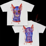 Znbbw T-Shirt Men's Hip Hop Animation Exaggerated Printed T-Shirt Super Big Goth Harajuku Street Clothing Casual Top