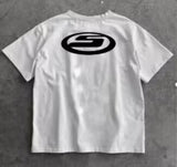 Znbbw Men's T-Shirts Retro Portraits Print Short-Sleeved T-Shirts Y2k Gothic Harajuku Hip-Hop Couple Relaxed