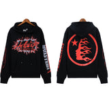 Znbbw Printing Leisure Retro Tide Card Loose Hooded Sweaters For Men And Women