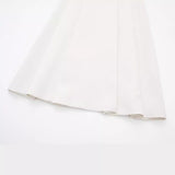 Znbbw New Spring Style Wide-Pleated Zipper Fashionable Bucket Cover Skirt 4043040