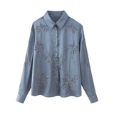 Znbbw Street Style Beaded Embroidered Shirt With Beaded Embroidered Pants In Spring 2024
