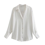 Znbbw Spring Style New Spring Satin Texture Classic Shirt 7969046