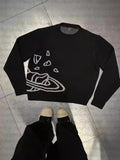 Znbbw Street Y2k Coat Sports Street Hip-Hop Leisure Color Impact Style Knitted Couple Sweaters Wear Fashion