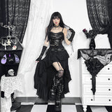 Znbbw Spring 2024 New Hot Girls Dragging Skirt Dark Wind Retro Irregular Half Skirt