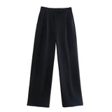 Znbbw New Pleated Wide-Leg Pants In Spring 9686 8372124