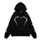 Znbbw Printing Leisure Retro Tide Card Loose Hooded Sweaters For Men And Women