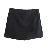 Znbbw New Korean Version Of High Waist And Long Legs Asymmetrical Candy Colored Skirt Skirt Pants