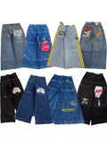 Znbbw Year's Popular Style JNCO Graphics Jeans Y2K Hip-Hop Loose Jeans For Men And Women Harajuku
