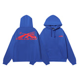 Znbbw Printing Leisure Retro Tide Card Loose Hooded Sweaters For Men And Women