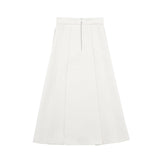Znbbw New Spring Style Wide-Pleated Zipper Fashionable Bucket Cover Skirt 4043040