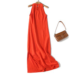 Znbbw New Slim Version In Spring Has An Elegant Sleeveless Sling Dress.