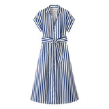 Znbbw New Striped Blended Shirt Dress 2157058