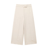 Znbbw New Summer Style High Waist Shows Thin Solid Color Casual Fashion Wide Leg Trousers 9929026