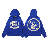 Znbbw Printing Leisure Retro Tide Card Loose Hooded Sweaters For Men And Women
