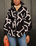 Znbbw Independent Station New Fashionable Printed Ladies' Long-Sleeved Shirts From Stock