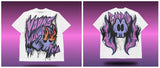 Znbbw Loose Y2k Top Happy Hip Hop Print Short-Sleeved Goth T-Shirt Lovers' Sweatshirt Men's Wear