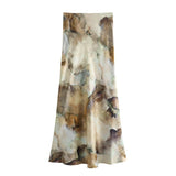 Znbbw Spring Tie-Dyed Satin Texture Shirt 6962025 Skirt 6962024