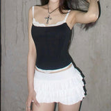 Color Lace Lace Fashion Design Sense With A Small Sling Top Girl 2024 Hot Girls Sexy Knitted Vest